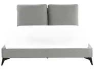 Krevet Samet MELLE 160 x 200 cm Sivi_829853