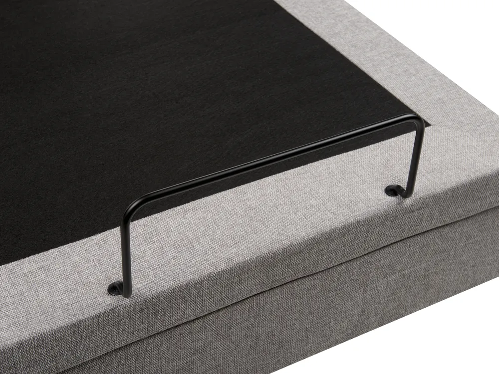 Verstellbares Bett ohne Kopfteil Stoff DUKE II 80 x 200 cm Hellgrau_952113