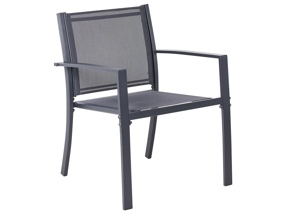Lounge Set mit Tisch 4-Sitzer TAVOLETO Metall Dunkelgrau_1044892