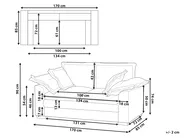 Sofa 2 Seater TIRRO Corduroy White_971173
