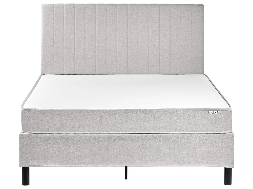 Kontinentalni krevet COUNTESS 160 x 200 cm svijetlosivi_1054554
