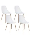 Set of 4 Dining Chairs HAZELTON White