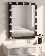 LED-Badezimmer-Spiegel ODENAS 50 cm 60 cm Schwarz_1145001