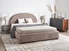Bett mit Stauraum VAUCLUSE Bouclé Taupe 160 x 200 cm