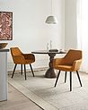 Set of 2 Dining Chairs MORI Corduroy Orange