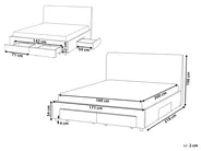 Bed with Storage Drawers SOUTRIN Boucle Off-White 160 x 200 cm (EU King Size)_993483
