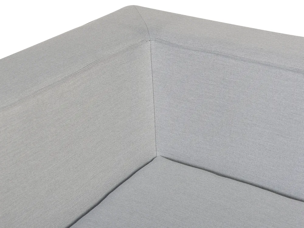Garden Corner Sofa with Ottoman 7 Seater AREZZO Modular Light Grey Left Hand_867756