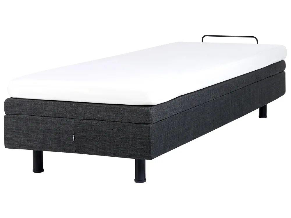 Verstellbares Bett ohne Kopfteil Stoff DUKE 90 x 200 cm Dunkelgrau_971200
