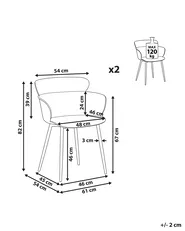 Esszimmerstuhl 2er Set SUMKLEY Weiß_802913