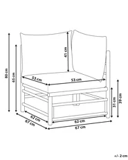 Garten-Eckmodul CERRETO Bambus Cremeweiß_909422