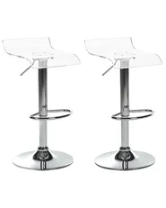Set mit 2 Barstühlen NEUM drehbar Transparent_915140