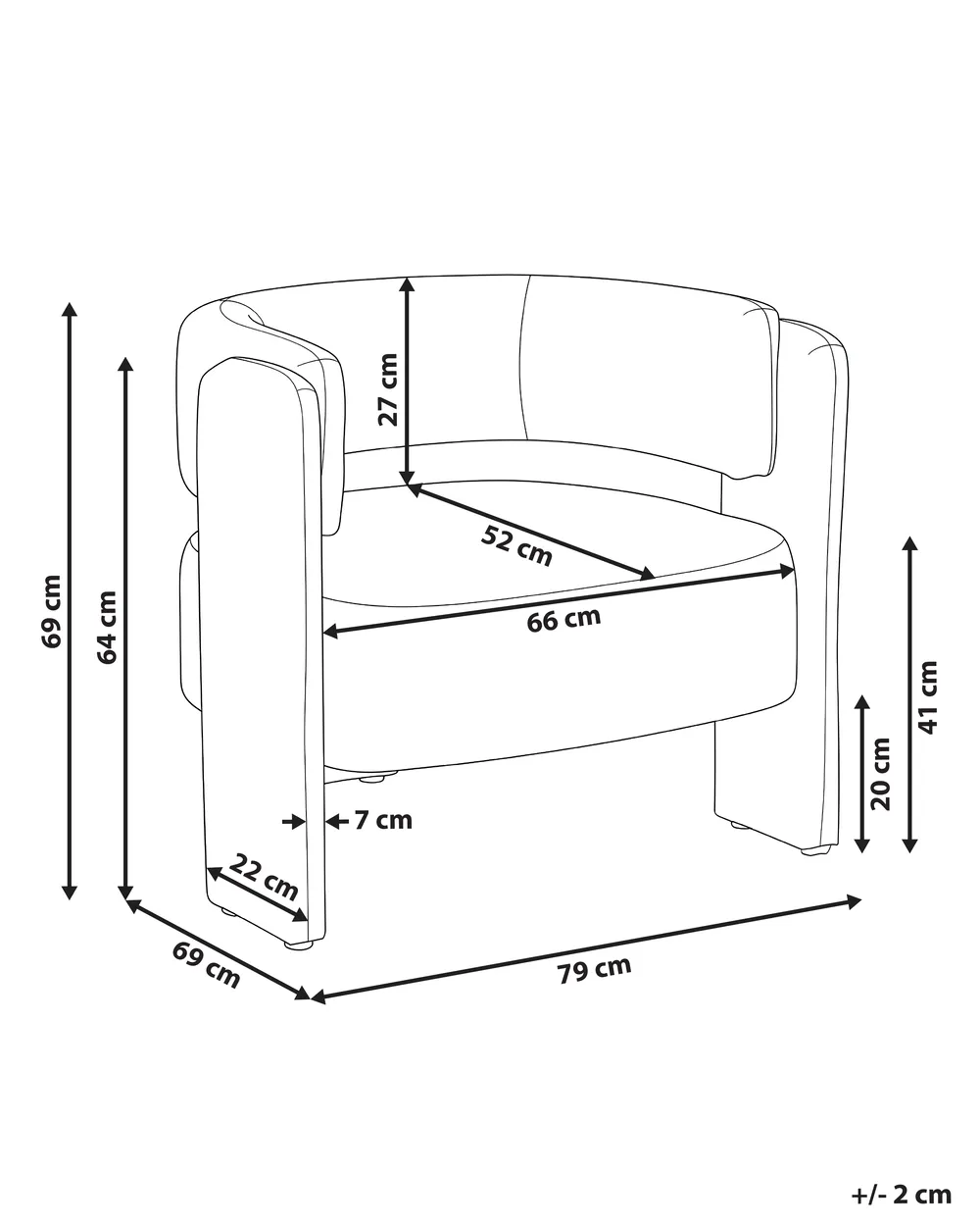 Armchair MAGGEBY Fabric Off-White_1072829