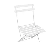 Bistro Set klappbar FIORI Metall Weiß_363293