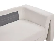 Sofa 3-Sitzer MAUNU Samtstoff Hellbeige_895156