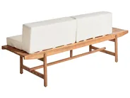 Garden Lounge Set with Table 4 Seater GIAVENO Acacia Wood Off-White_958656