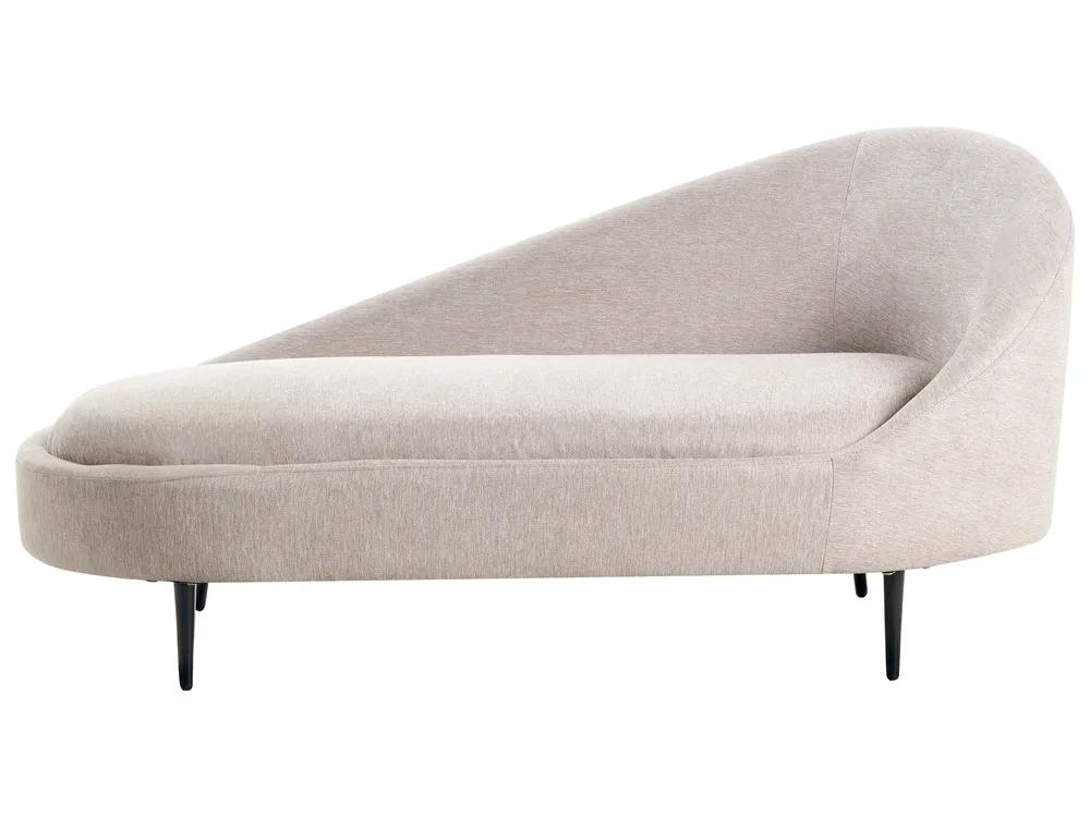 Rechtsseitige Chaiselongue VALREAS Stoff Taupe