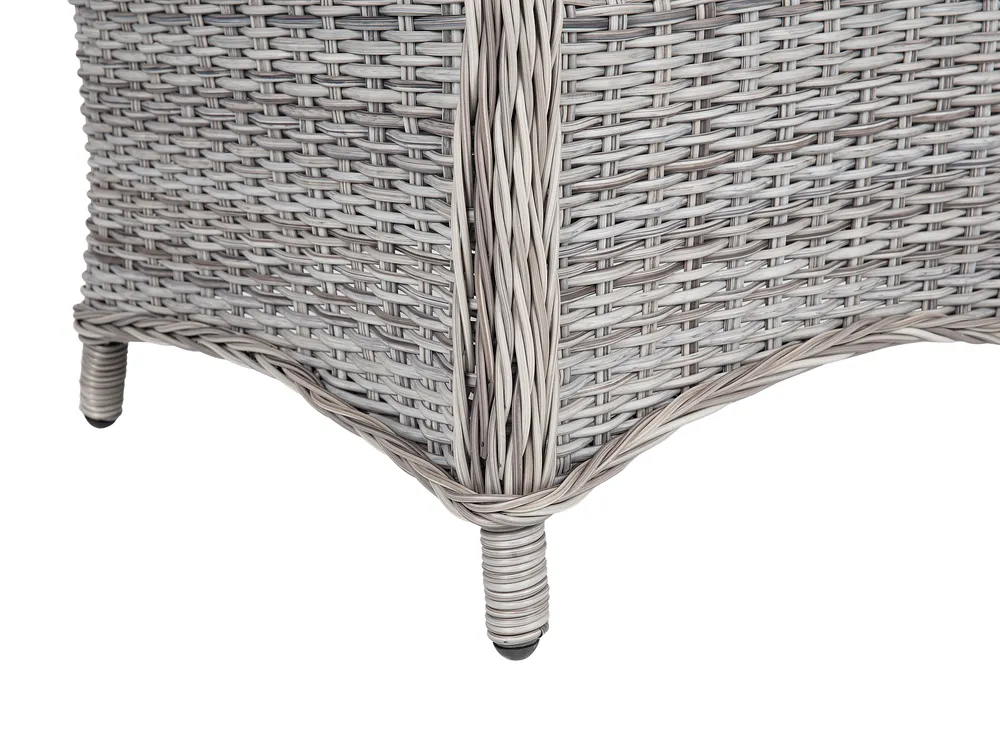 Gartenmöbel Set 6-Sitzer CASCAIS inkl. Kissen Polyrattan Grau_739944