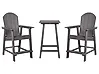 Bistro Set ADIRONDACK Dunkelgrau