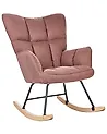 Schaukelsessel OULU Stoff Rosa