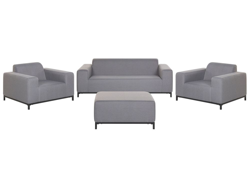 Garden Lounge Set with Table 5 Seater ROVIGO Grey