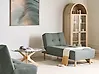 Chaiselongue ALSTEN Stoff Grün