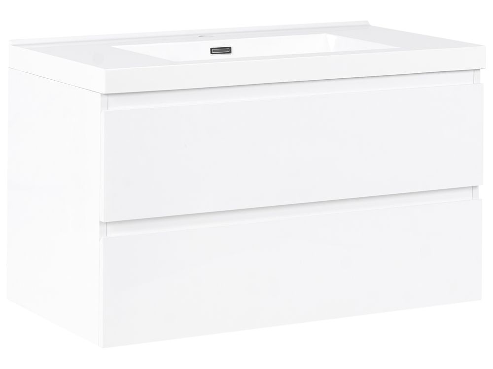 Wandmontierter Waschbeckenunterschrank mit Waschbecken TOTA Weiß