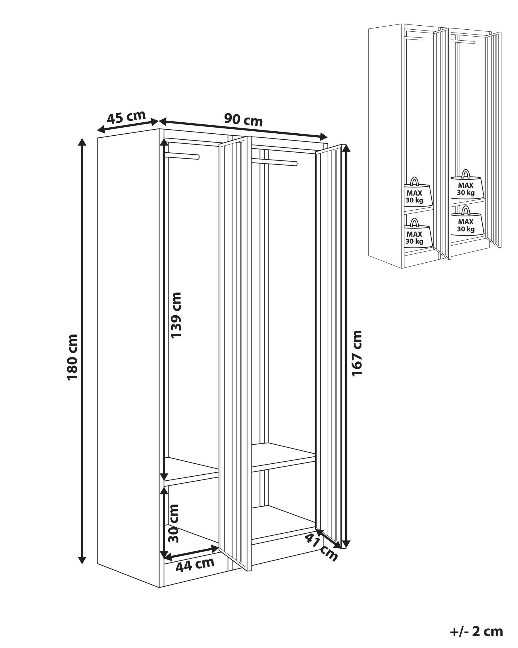 Double Door Storage Locker ATHLETE Metal White/ Blue_1011685
