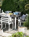 Set mit 4 Stühlen und Sitzkissen PANCOLE Stoff Grau
