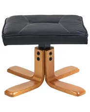 Massage Chair RELAXPRO with Footstool Faux Leather Black_745559