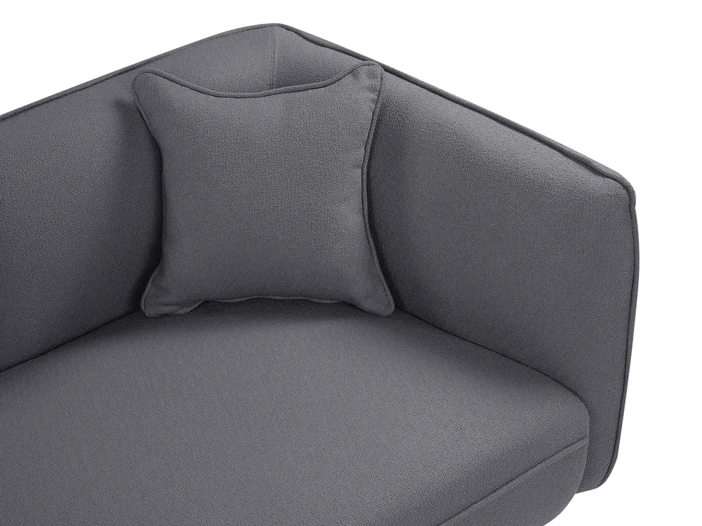 Rechtsseitige Chaiselongue CHEVANNES Bouclé Dunkelgrau_895422