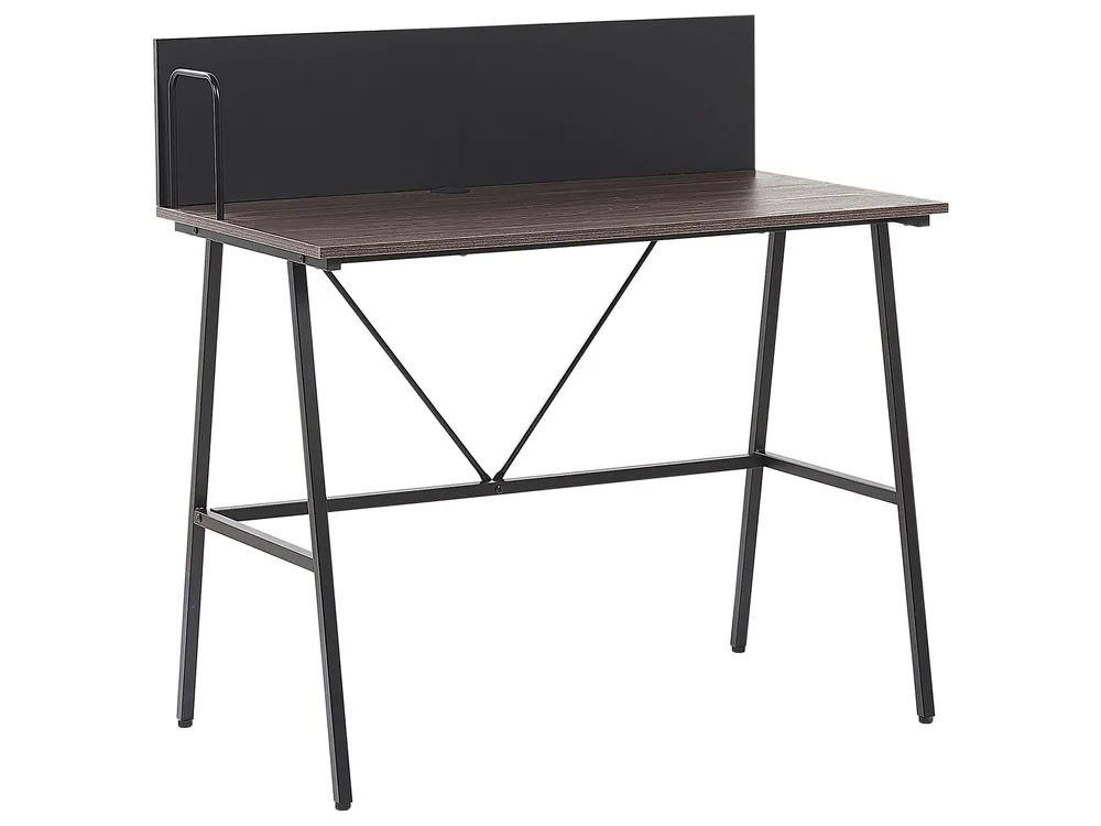Schreibtisch HASTINGS 100 cm 52 cm Braun / Schwarz