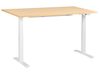 Schreibtisch elektrisch höhenverstellbar DESTINES 160 cm 72 cm Hellbraun / Weiß