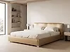 Bett mit Lattenrost Echtleder PARIS 180 x 200 cm Gold