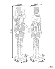 Set od 2 dekorativne figurice ALATORNIO 62/63 cm Medvjed Subota Smeđi_1156824