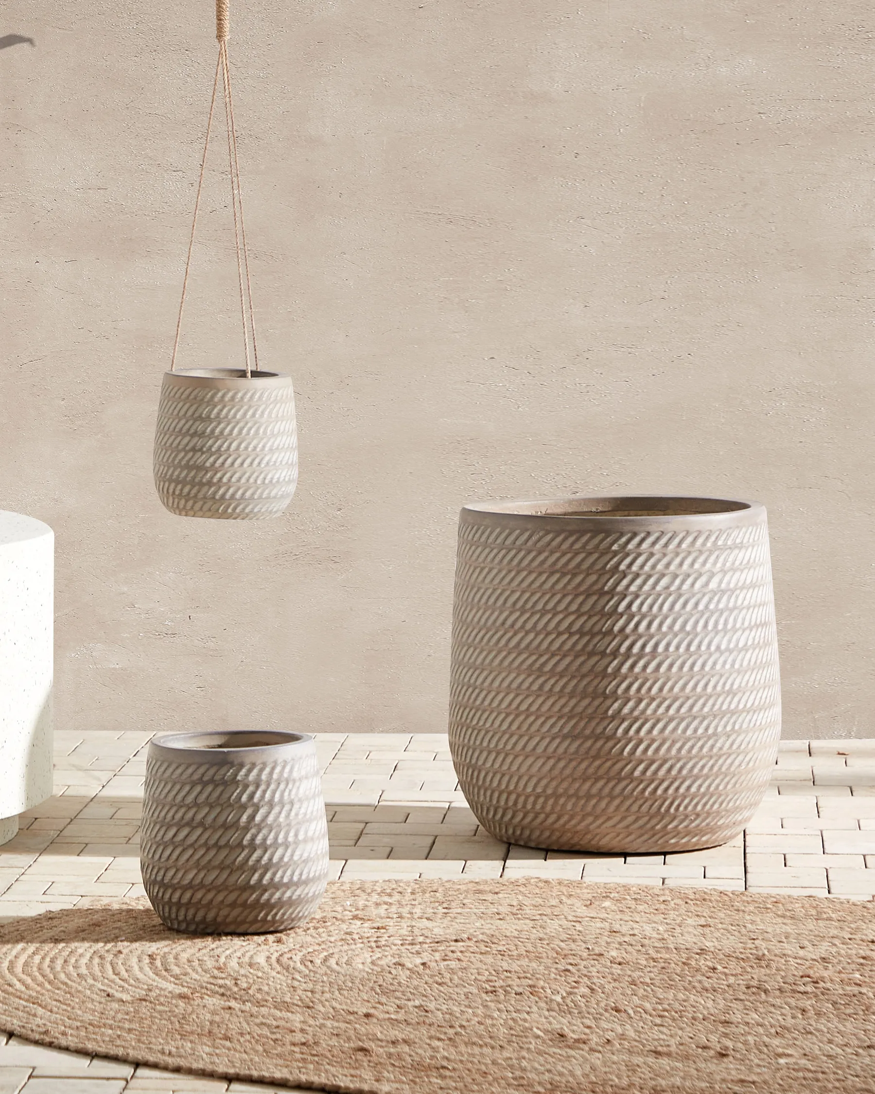 Blumenkübel LIVADIA 39 cm Taupe_871609