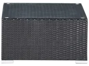 Garten Ecksofa mit Tisch 4-Sitzer SANO Polyrattan Schwarz rechtsseitig_976026