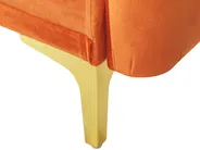 Sofa Bed 3 Seater LUCAN Velvet Orange_810475