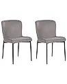 Esszimmerstuhl 2er Set ADA Stoff Dunkelgrau