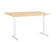 Schreibtisch elektrisch höhenverstellbar DESTINAS 160 cm 72 cm Hellbraun / Weiß_1000411
