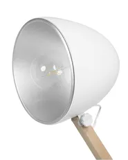 Stehlampe HETTON verstellbar Eichenholz Weiß_700150