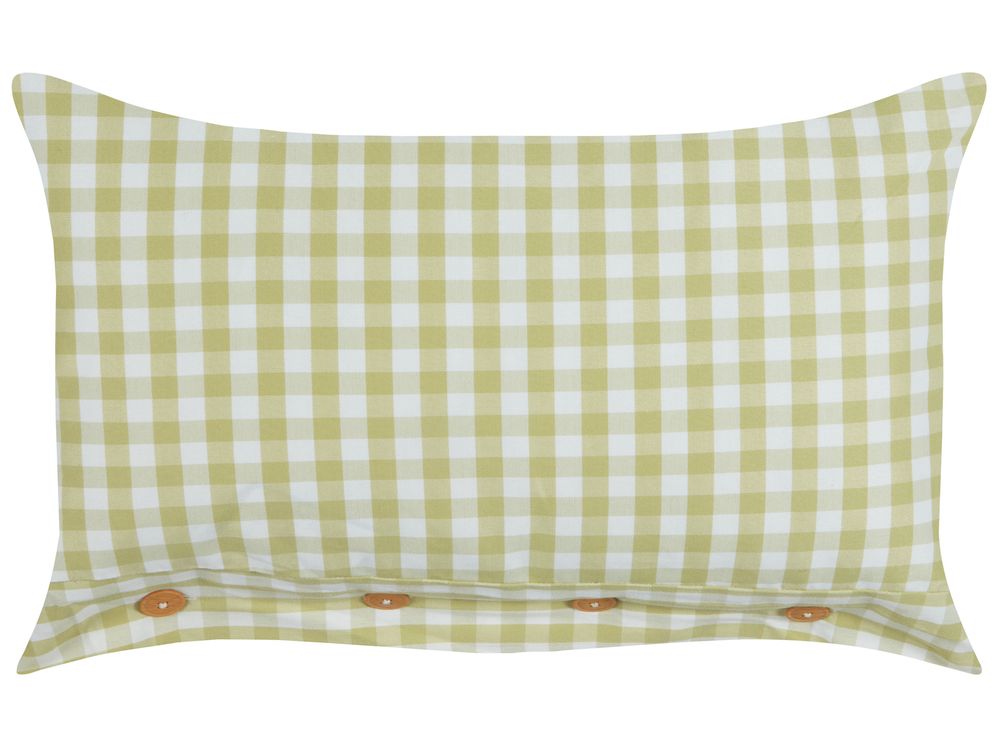 Throw Cushion TALYA 40 x 60 cm Olive Green Checked