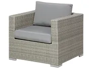 Lounge Set mit Tisch 8-Sitzer XXL modular Polyrattan Grau rechtsseitig_796012