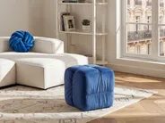 Pouf TURLEY Samtstoff Blau_1081789