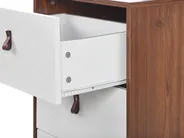 Kommode mit 3 Schubladen NUEVA Dunkelbraun / Weiß_787524