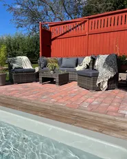 Garden Lounge Set with Table 6 Seater CORTE Modular PE Rattan Dark Brown_1017157
