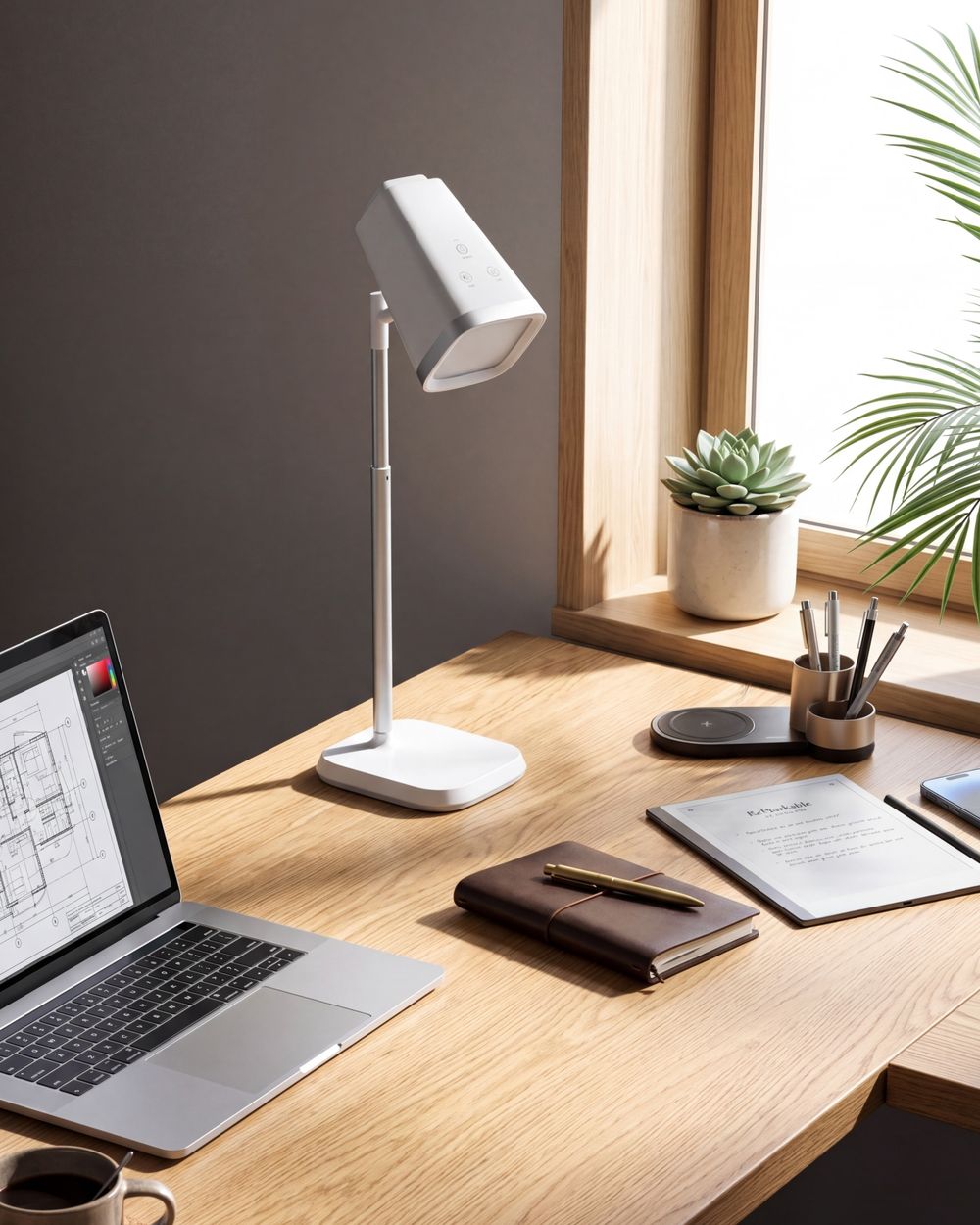 Wireless LED Table Lamp MUSCA with Dimmer White
