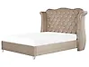Bett mit Lattenrost Samtstoff AYETTE 180 x 200 cm Taupe