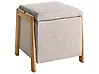 Pouf mit Stauraum EDLAND Stoff 45 cm Beige