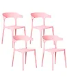 Gartenstuhl 4er Set GUBBIO Rosa