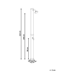 Freestanding Outdoor Solar Shower ELQUI Black_974414